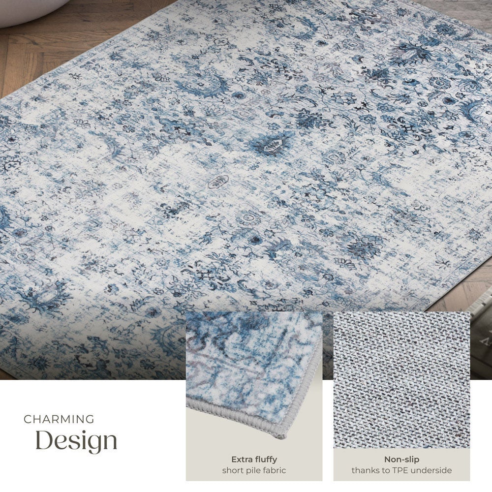 tectake Amara Vintage Non Slip Rug 230 x 160 x 0.6cm Image 4