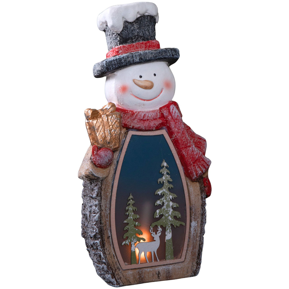 Samuel Alexander Warm White LED Light-Up Woodsman Frosty Glow Snowman Christmas Decoration 45cm Image 1