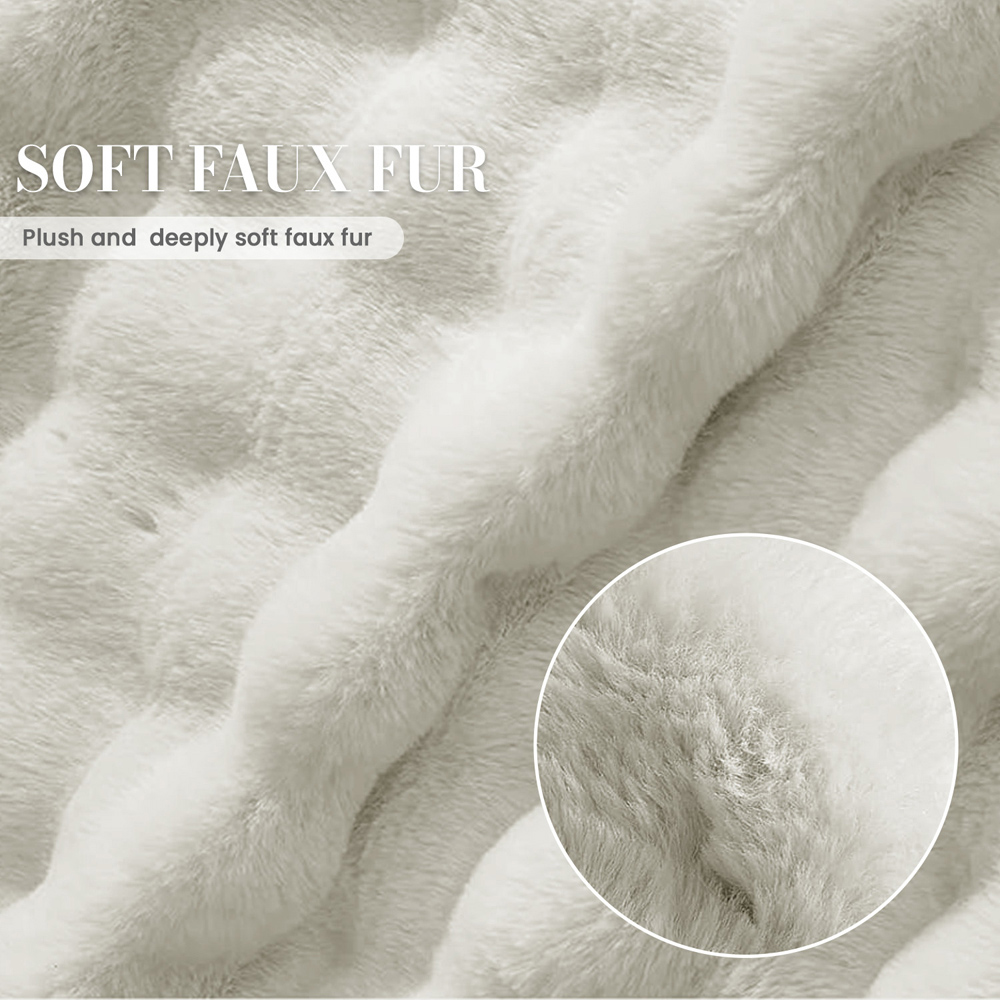 Sweet Dreams Alpine Cream Faux Fur Maternity Pillow 135 x 75cm Image 3