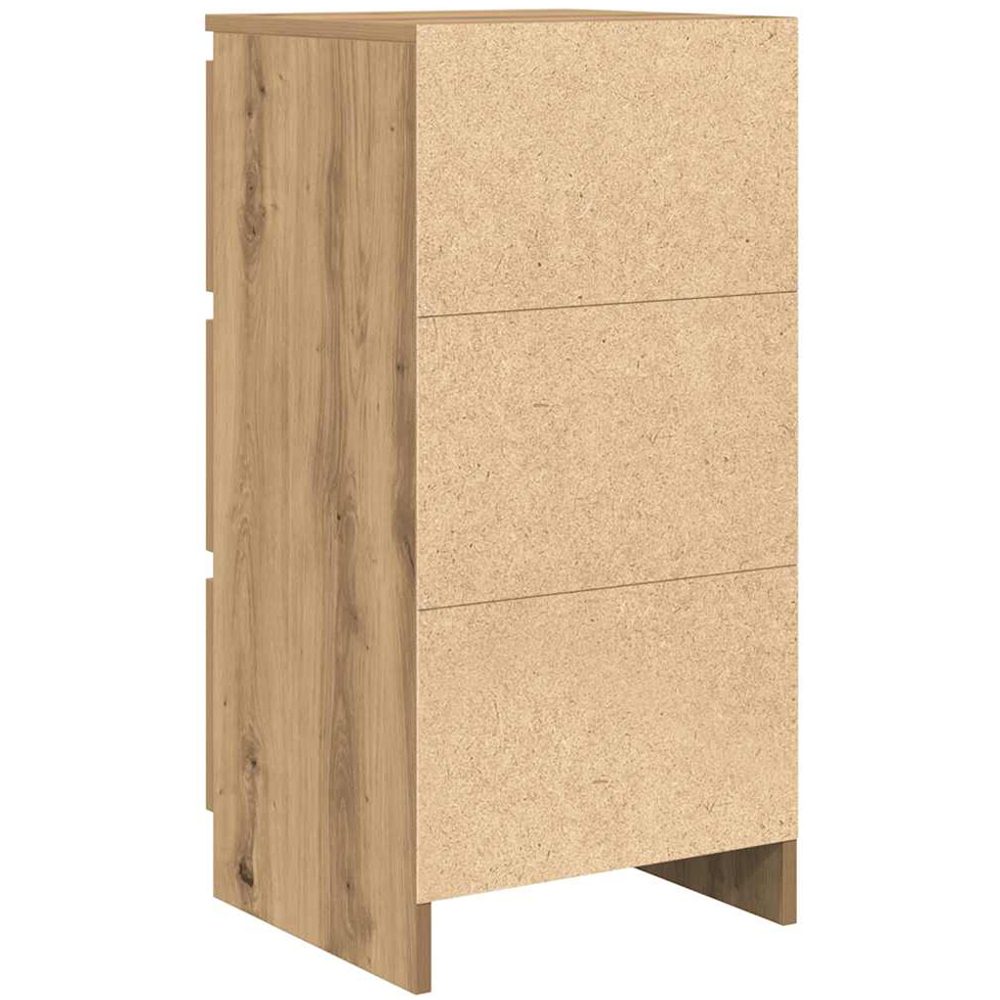 vidaXL 3 Drawer Artisan Oak Sideboard Image 7