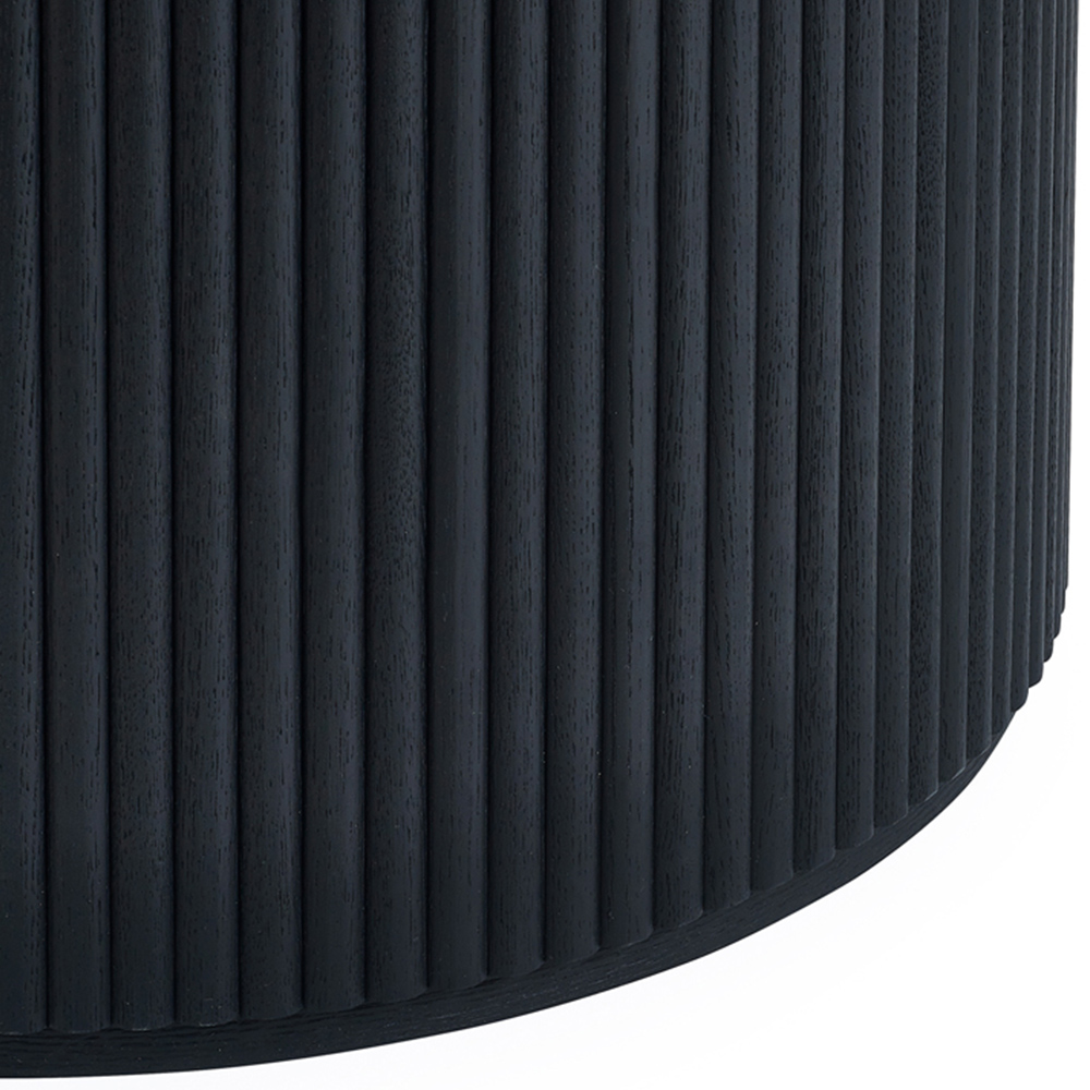 Julian Bowen Louis 4 Seater Fluted Round Dining Table Black Image 3