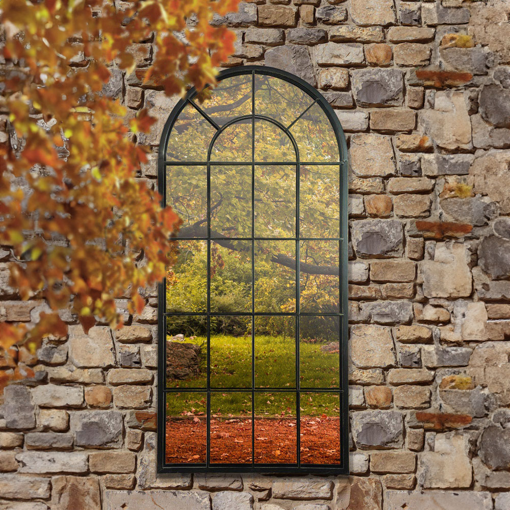MirrorOutlet Somerley Country Arched Garden Mirror 140 x 65cm Image 3