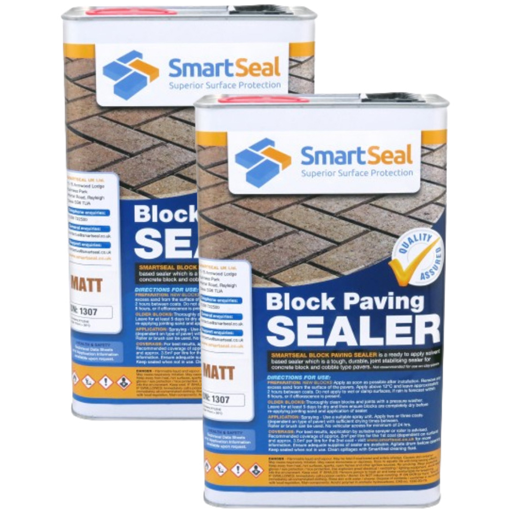 SmartSeal Matt Finish Block Paving Sealer 5L 2 Pack Image 1