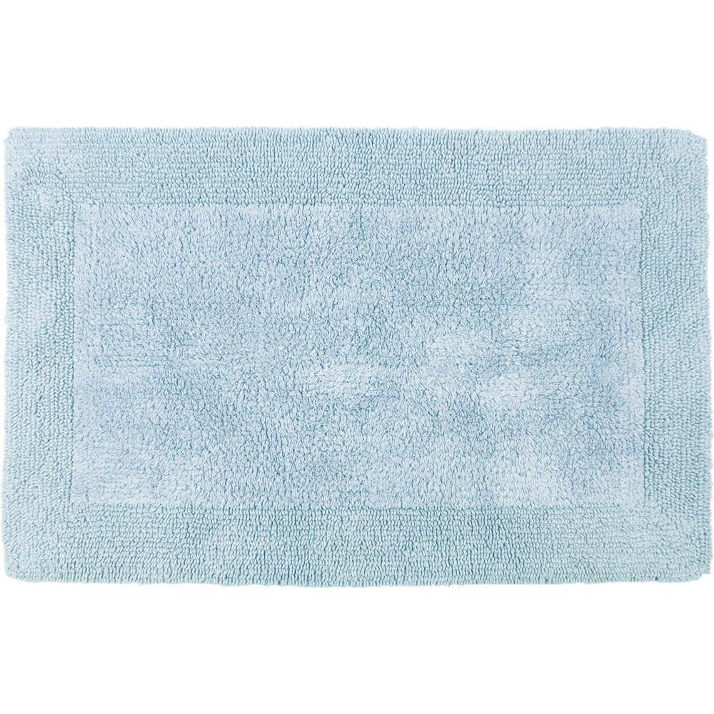 Allure Bath Fashions Elegance Baby Blue Reversible Bath Mat 53 x 85cm Image 1
