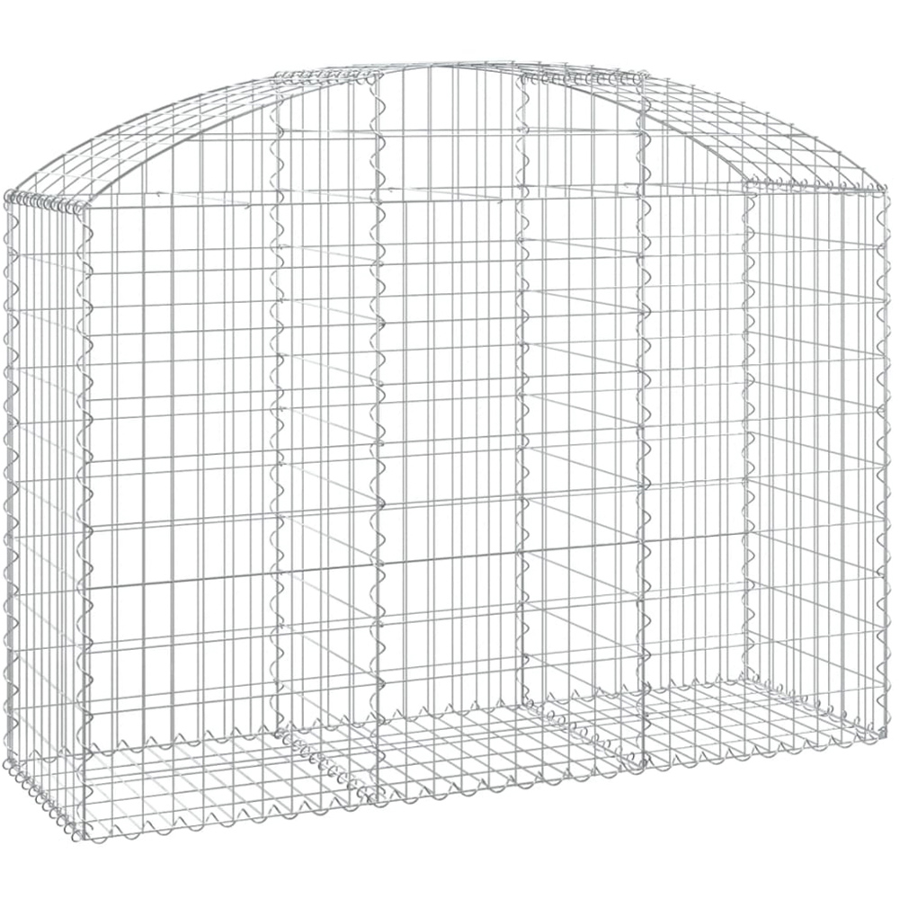 vidaXL Silver Galvanised Iron Gabion Basket 150 x 50 x 100/120cm Image 1