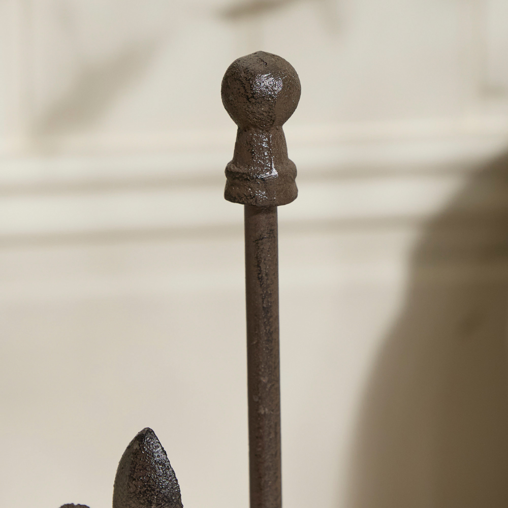 Dibor Antique Brown Cast Iron Period Style Freestanding Toilet Roll Holder Image 3