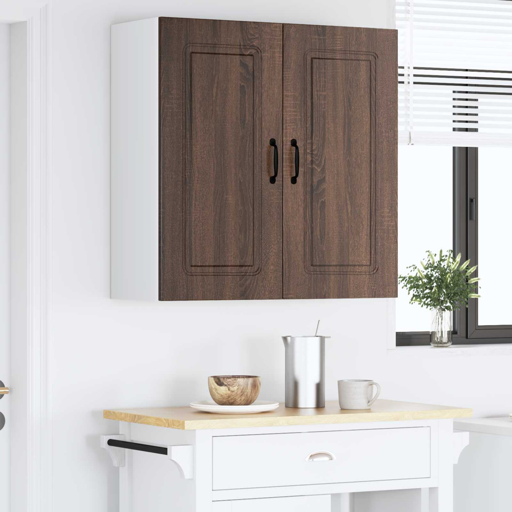 vidaXL 2 Door Brown Oak Kitchen Wall Cabinet Image 9