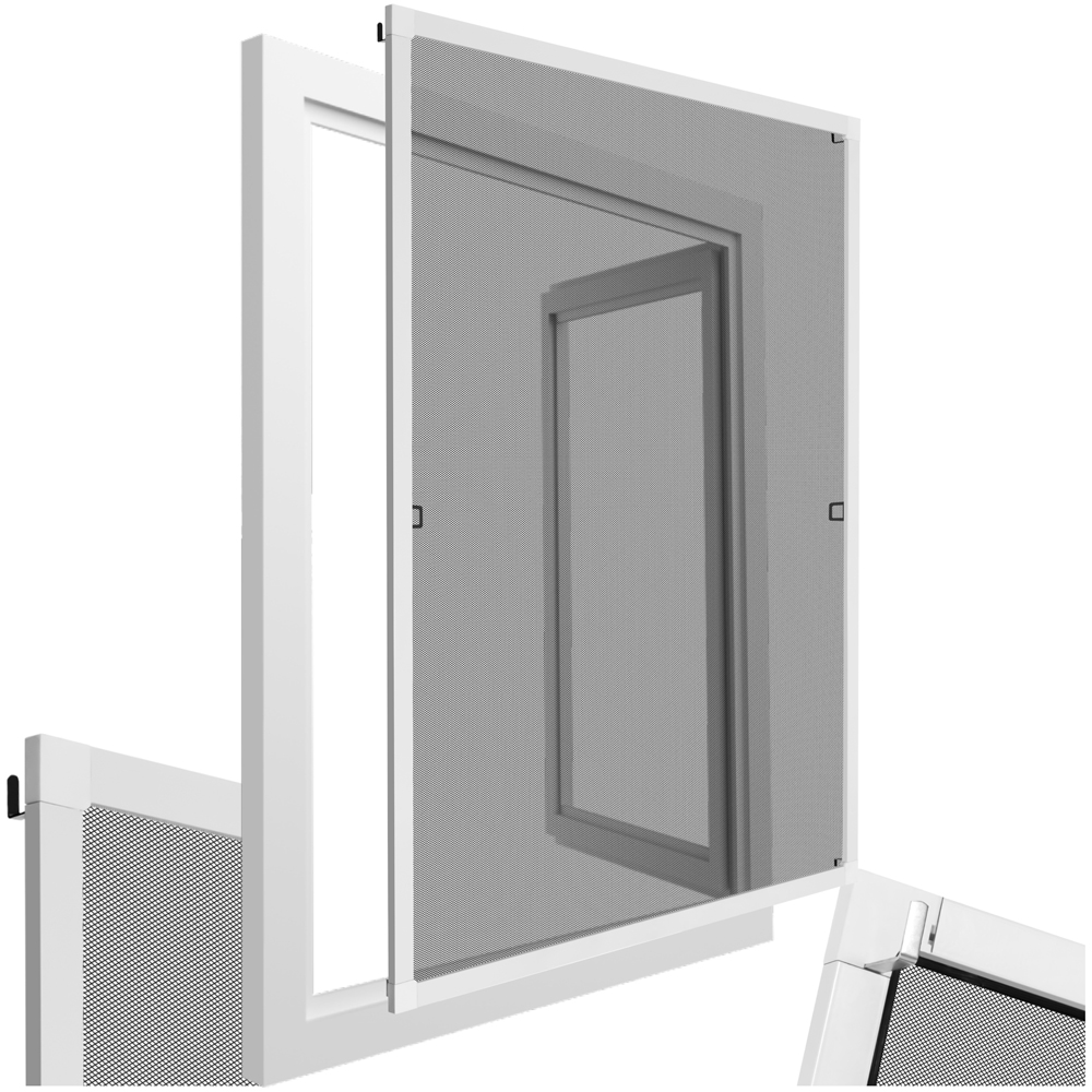 tectake White Individually Adjustable Fly Screen 140 x 120cm Image 2