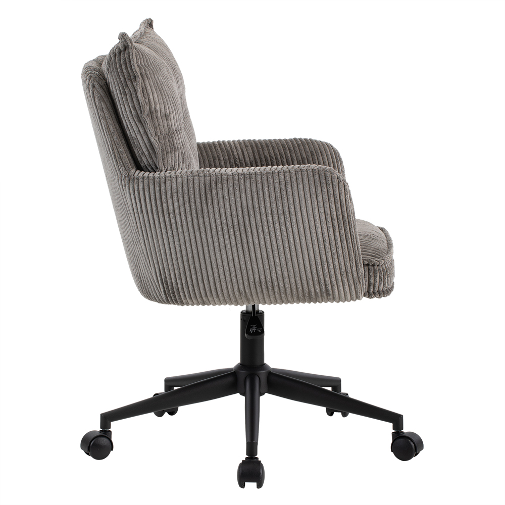 Loft24 Harbour Grey Height Adjustable Corduroy Office Chair Image 5