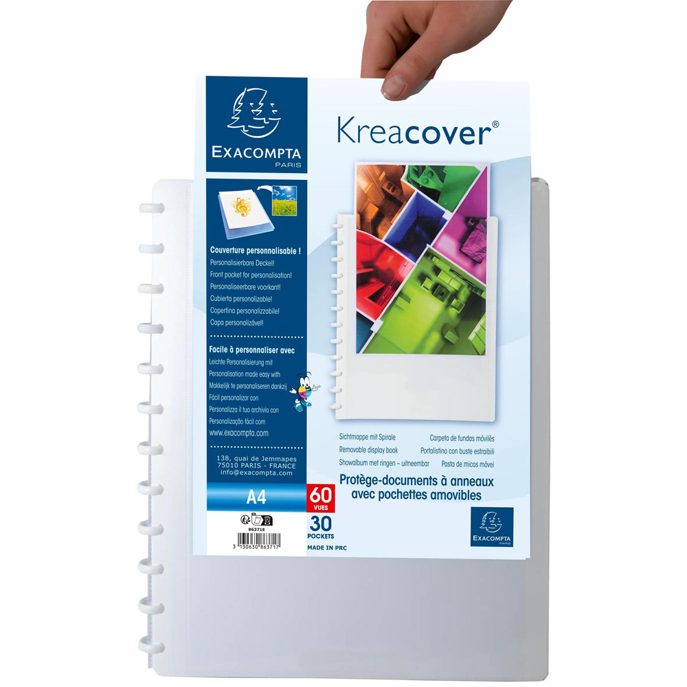 Exacompta White Display Book 30 Pockets 4 Pack Image 5