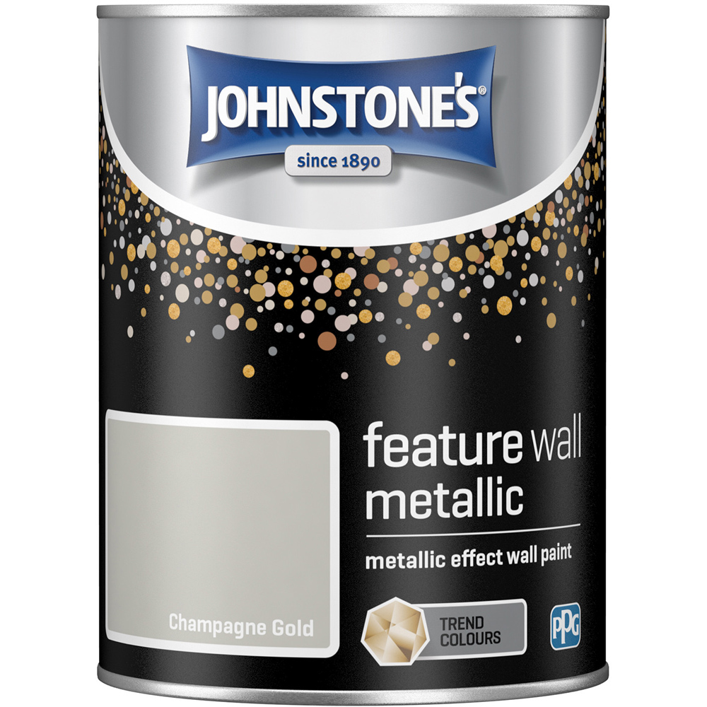 Johnstone's Feature Wall Champagne Metallic Paint 1.25L Image 2