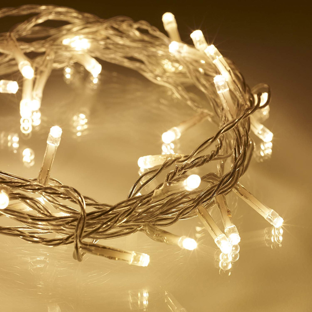 Shatchi 20 Warm White LED Clear Cable Christmas String Light 2m Image 2