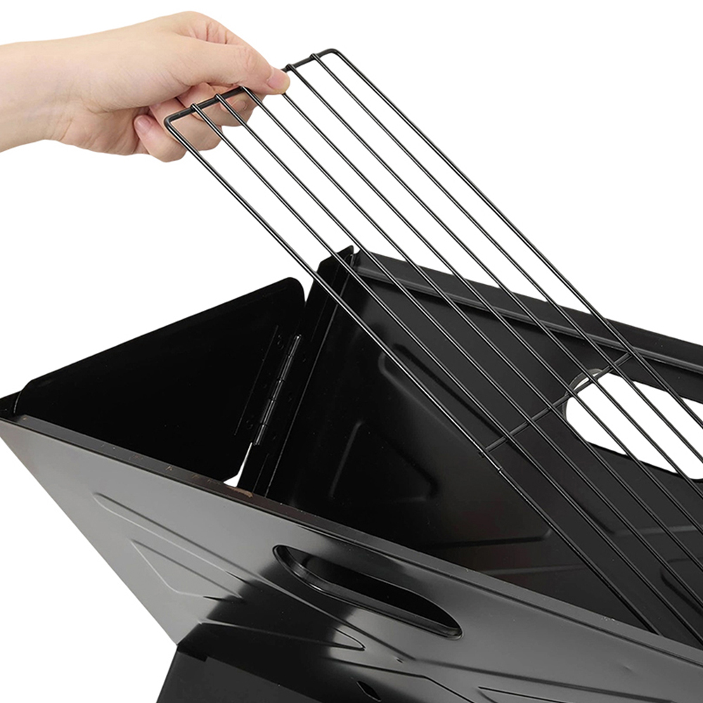 Living and Home Folding Sturdy X Frame Iron Charcoal Barbecue Grill Image 6