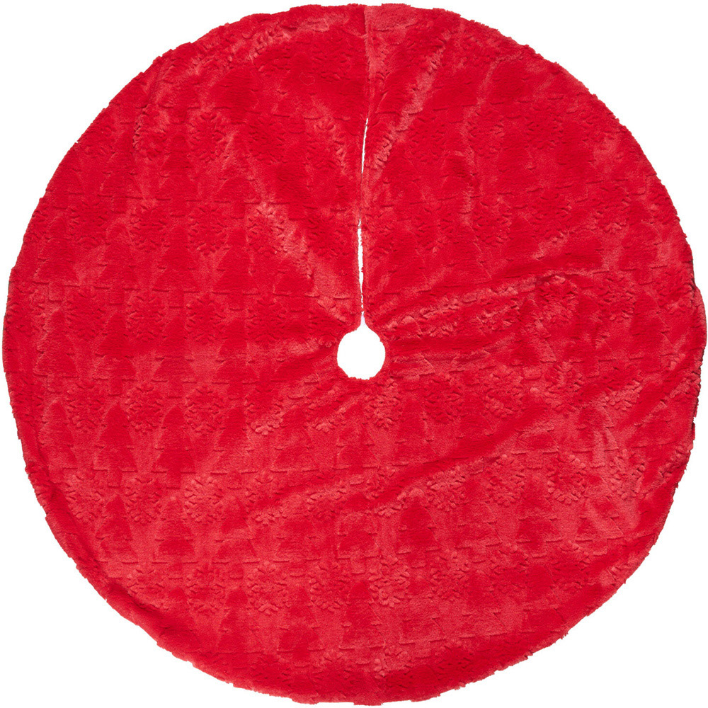 Christmas Embossed Tree SkirtRed Image 1