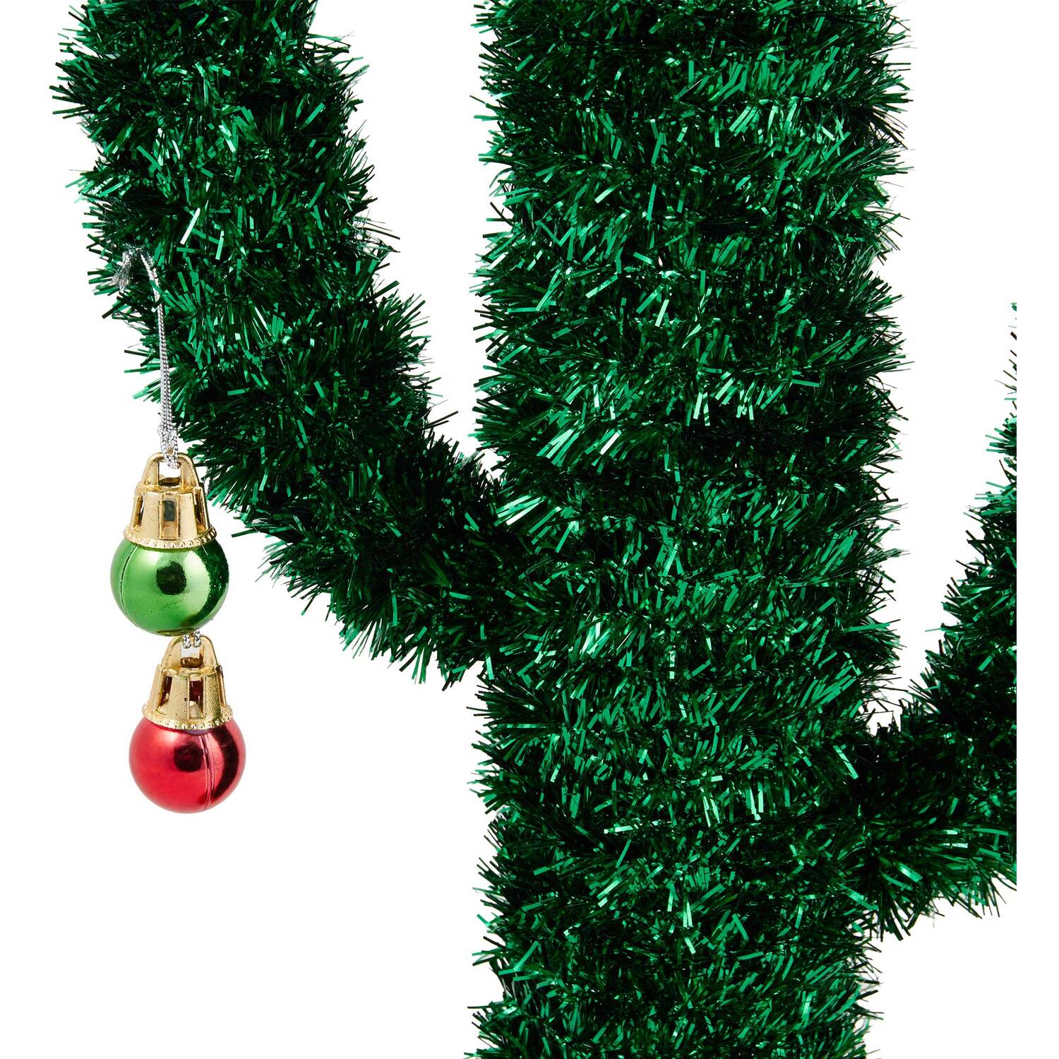 Christmas Tinsel Cactus - Green Image 2