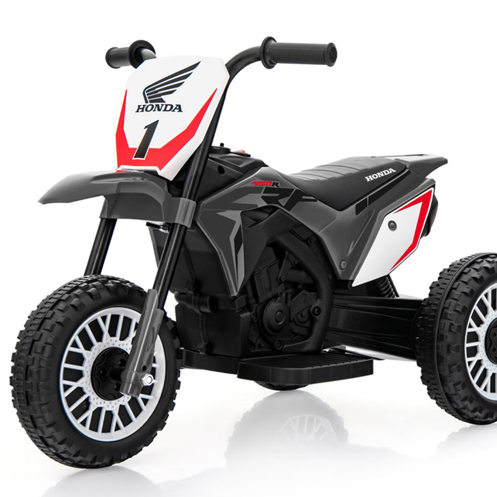 Costway Kids Grey Honda Licensed Ride On Motorbike with Horn and Anti-Slip Handlebars 6V Image 3