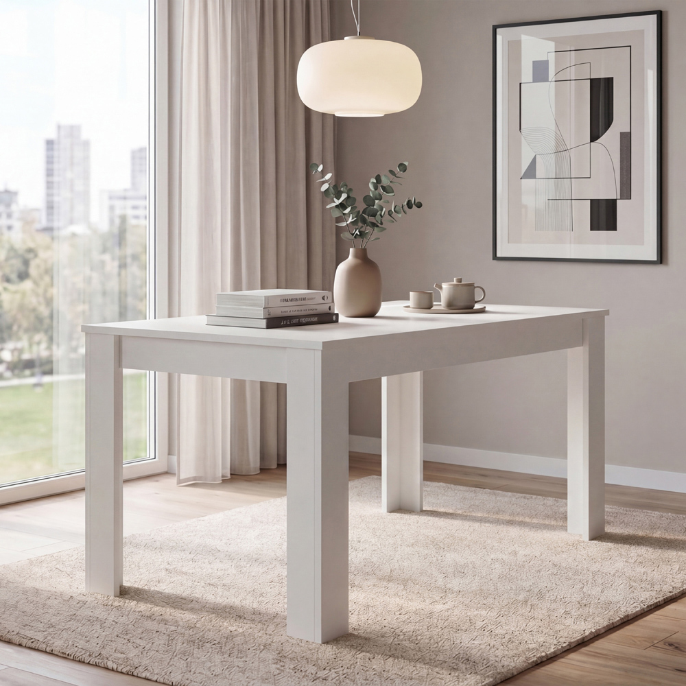 VIDA DESIGNS Medina 6 Seater Dining Table White Image 4