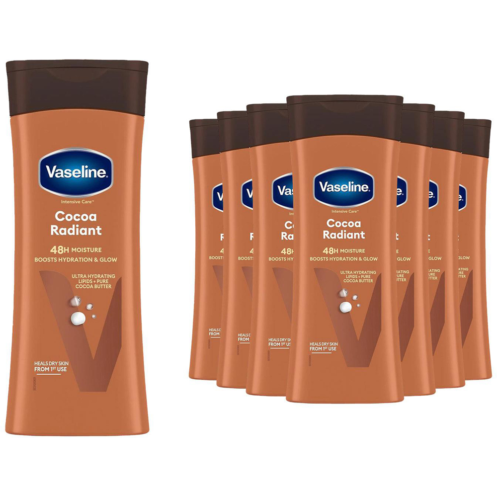 Vaseline Intensive Care Dry Skin Cocoa Radiant Body Lotion 400ml 8 Pack Image 1