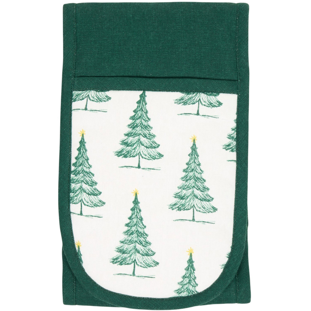 Christmas Trees Double Oven Glove Green Image 3