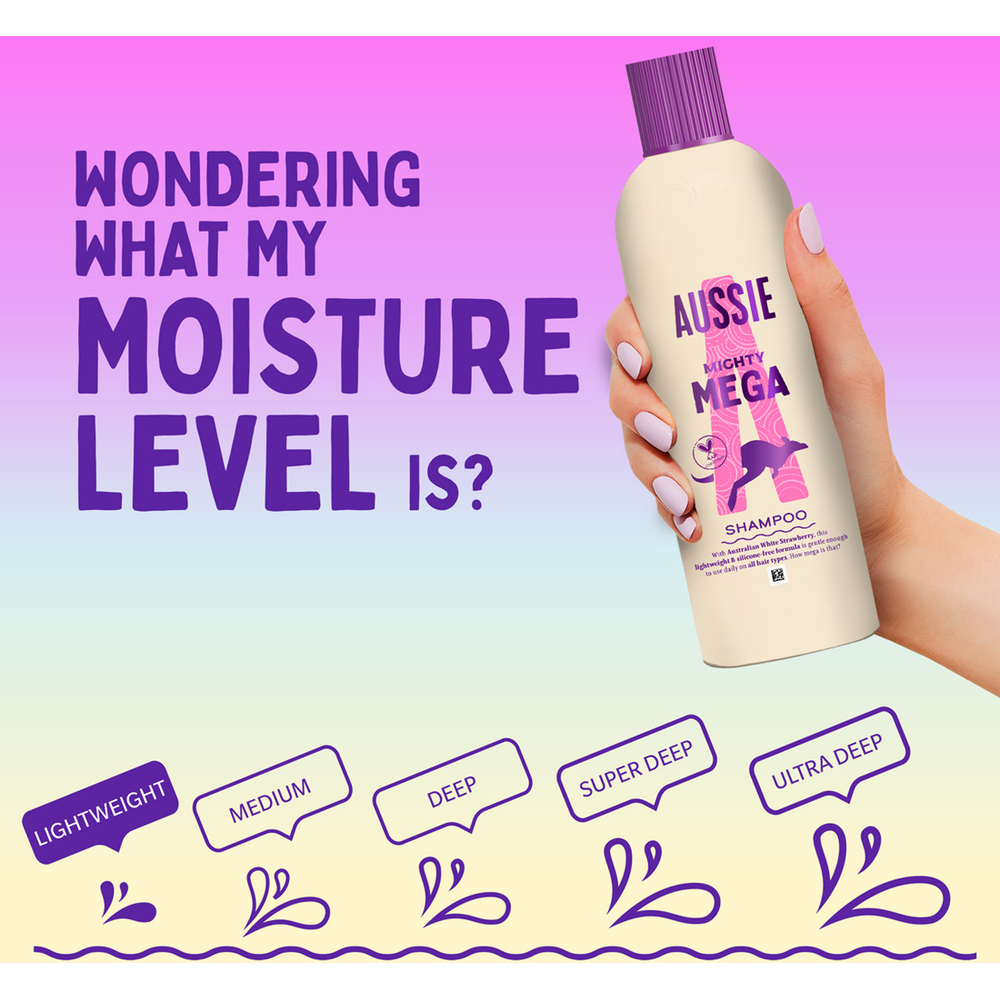 Aussie Mighty Mega Gentle Cleansing Shampoo Image 5