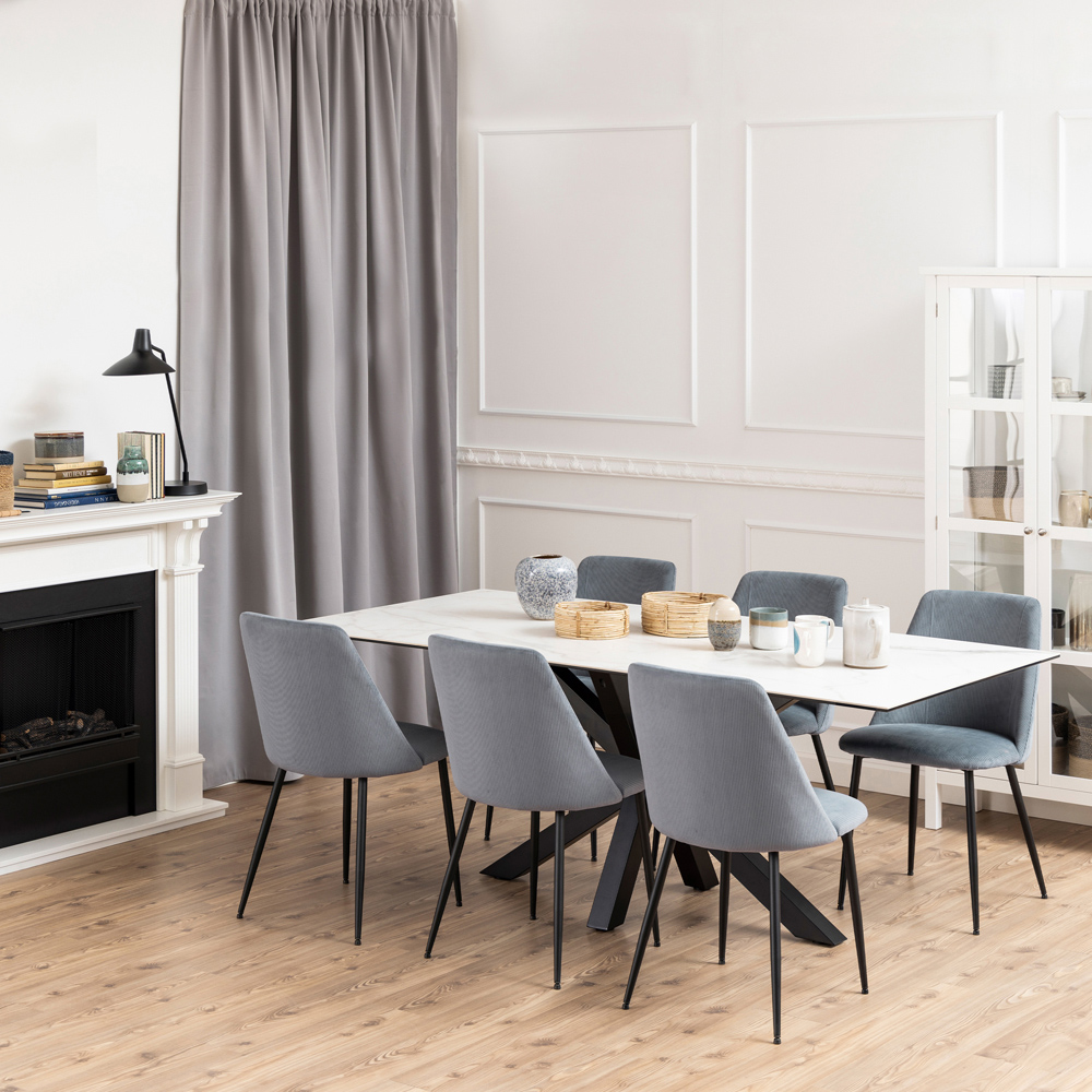 Florence Ines Set of 4 Grey Dining Chair Image 9