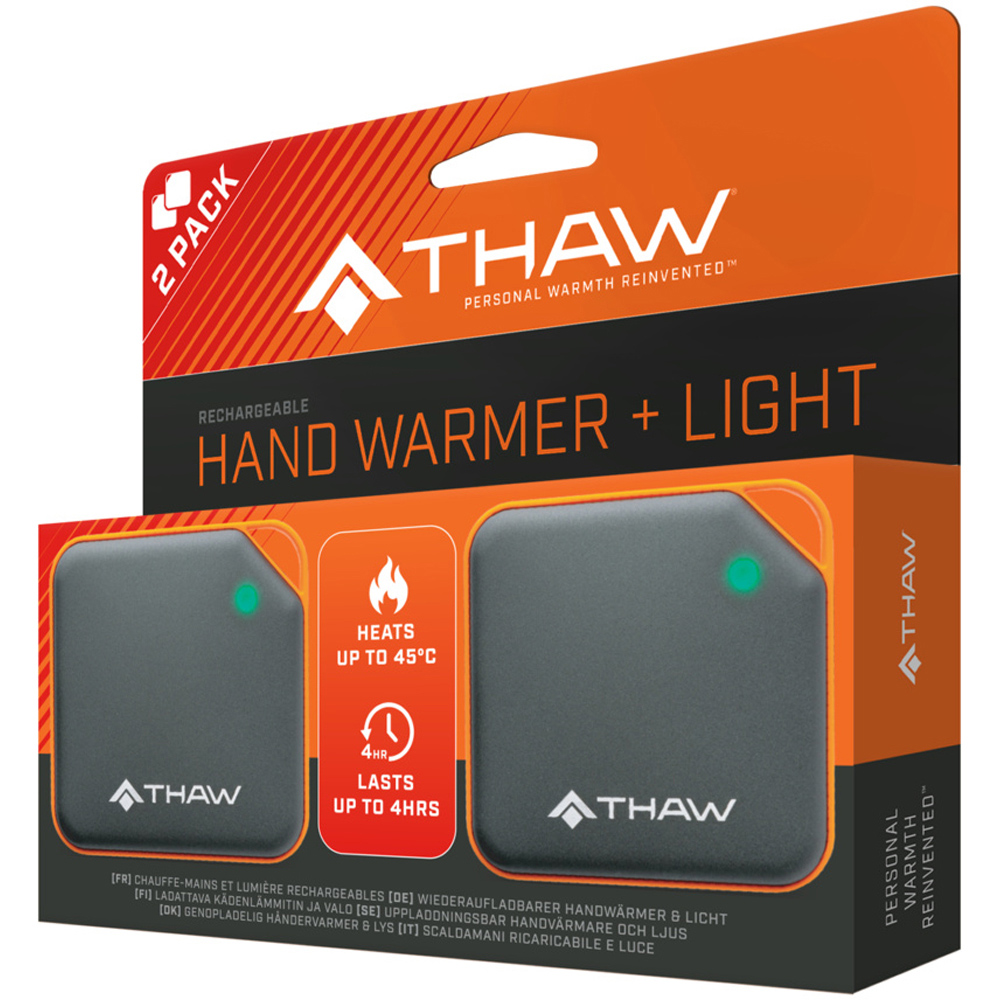 Thaw 2K Rechargeable Dual Purpose Compact Hand Warmer with Built-In LED Light 2 Pack Image 3