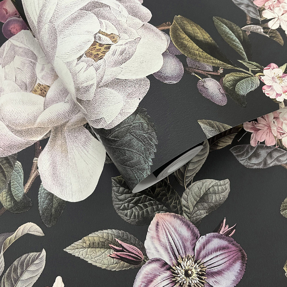 Holden Decor Pyrus Charcoal Wallpaper Image 2