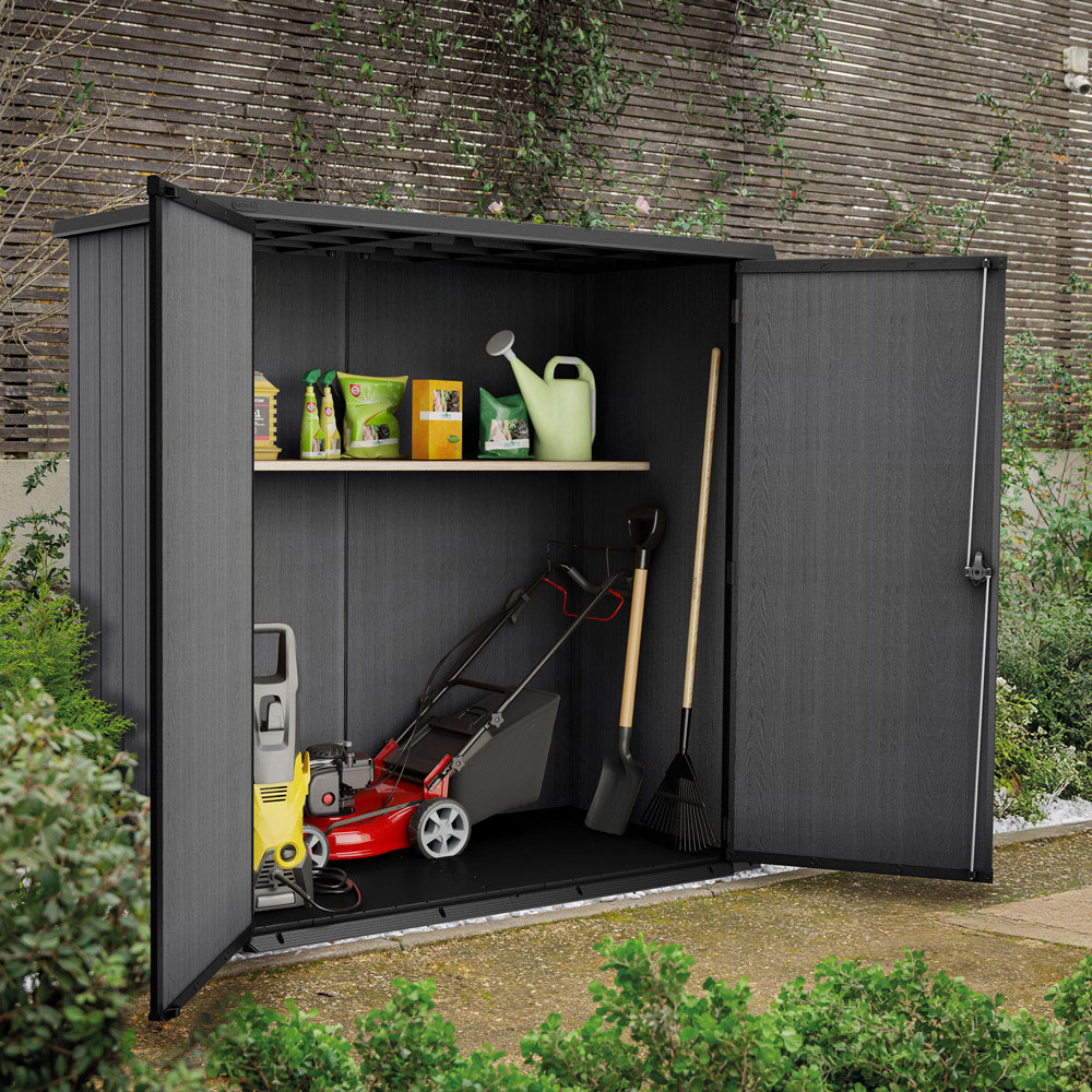 Keter Vertical XL 6 x 3.5ft Grey Garden Shed Image 2