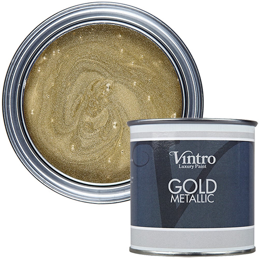 Vintro Paint Gold Decorative Metallic Paint 250ml Image 1