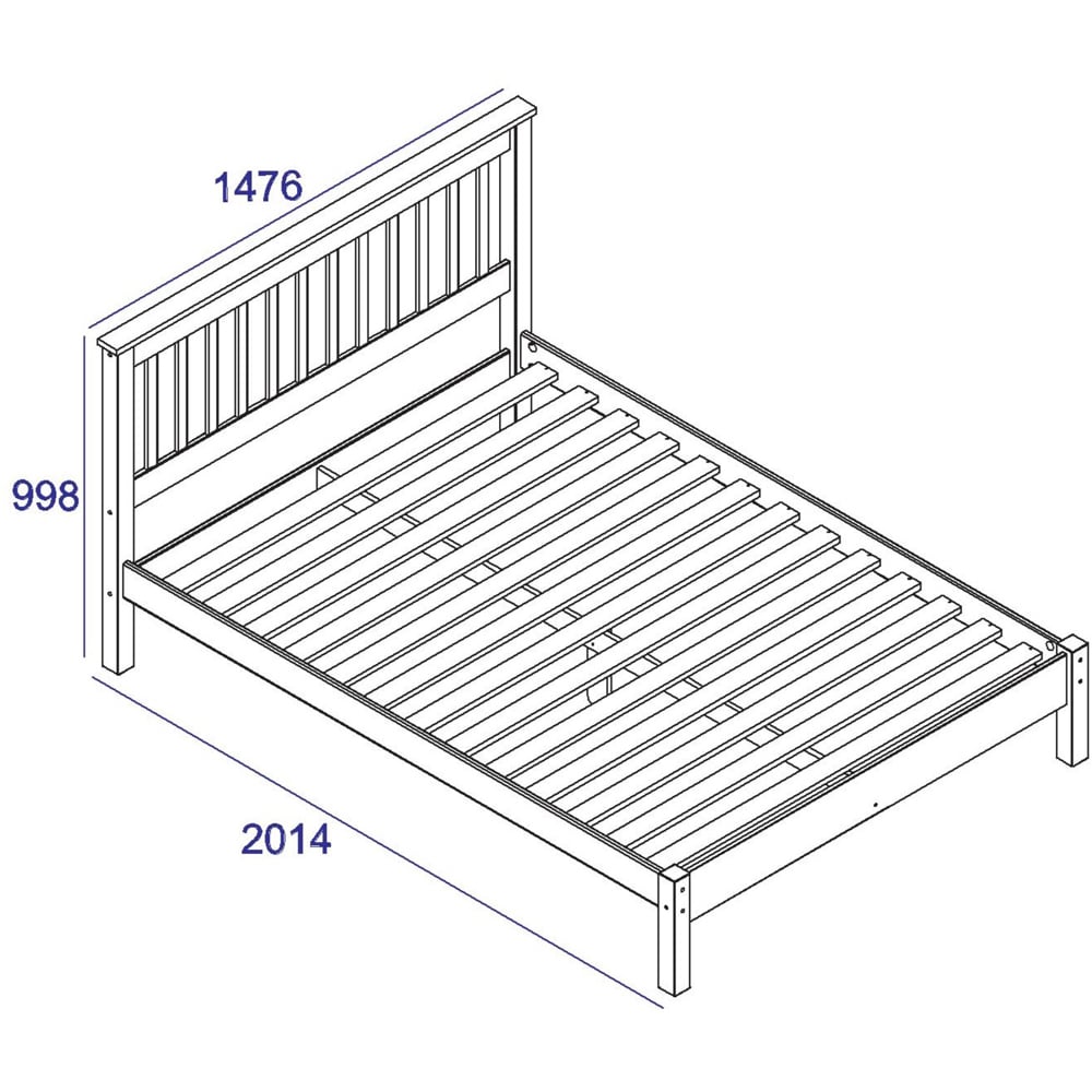 Core Products Corona Double White Bed Frame Image 3