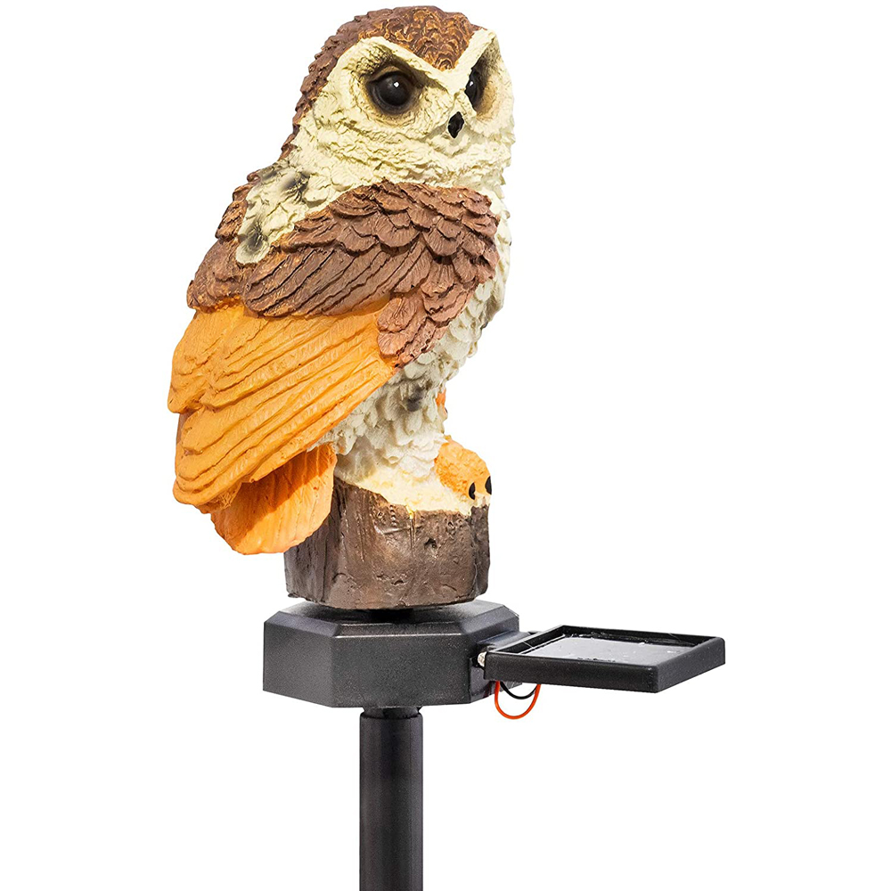 wilko Garden Owl LED Solar Ornament Light Image 1