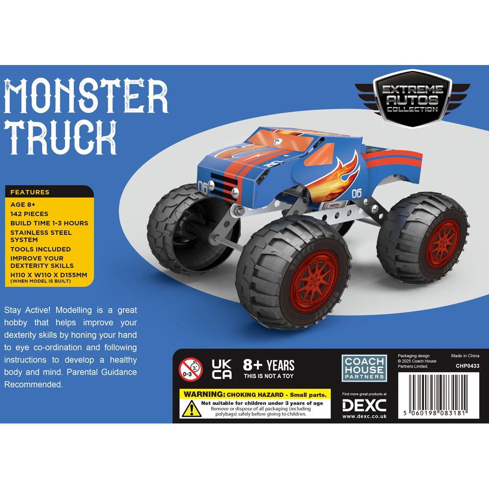 Metal Monster Truck 142 Piece Construction Set Image 3