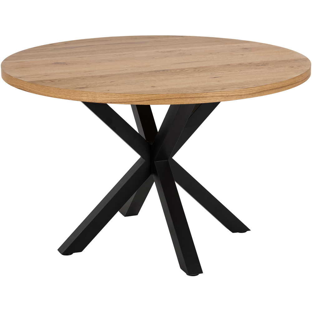 Florence Heaven 4 Seater Dining Table Oak and Black Image 2