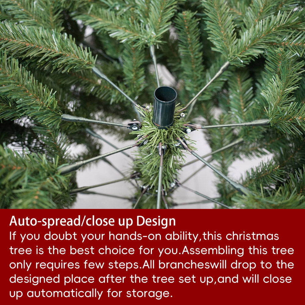 Abrihome Green Artificial Christmas Tree 6ft Image 4