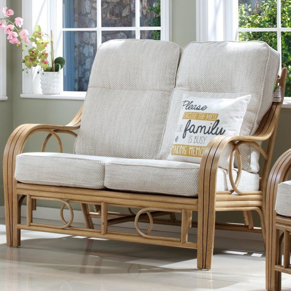 Desser Furniture Madrid 4 Seater Light Oak Jasper Sofa Set with Footstool Image 5
