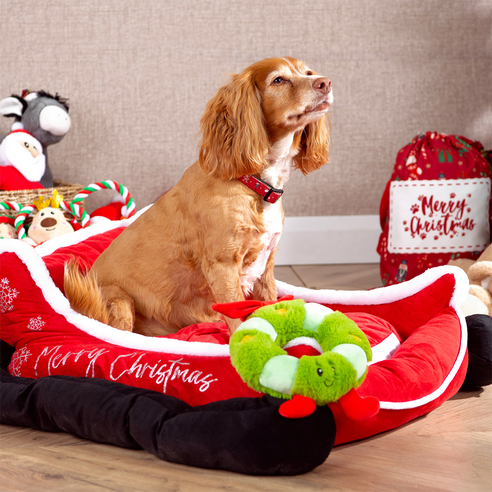 Sleigh Dog Bed Red Image 3