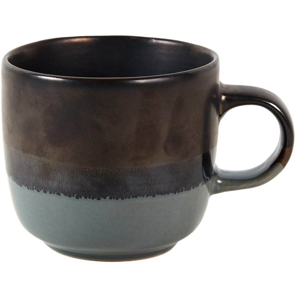 Reactive Glaze Metallic Mug - Black Image 1