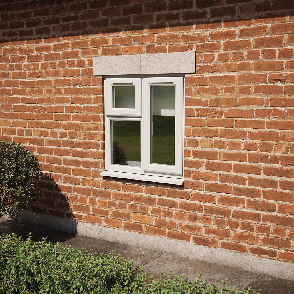 Crystal Agate and White RH Side Hung and Top Opener Clear Triple Glazed Window 905 x 965mm Image 2