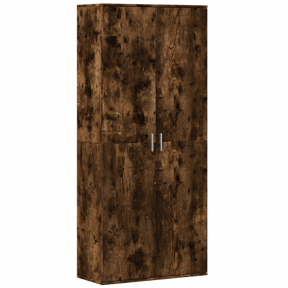 vidaXL 2 Door Smoked Oak High Cabinet Image 2