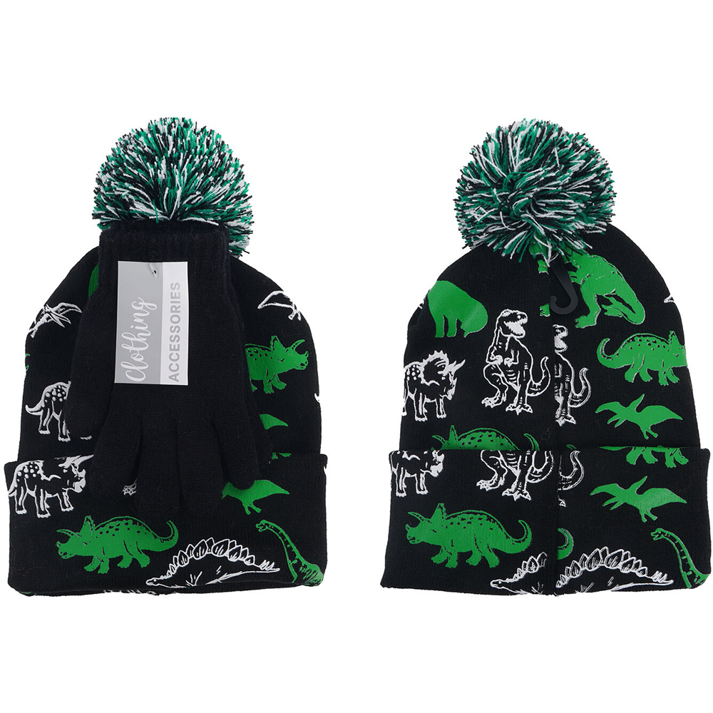 Boys Knit Hat and Gloves Image 3