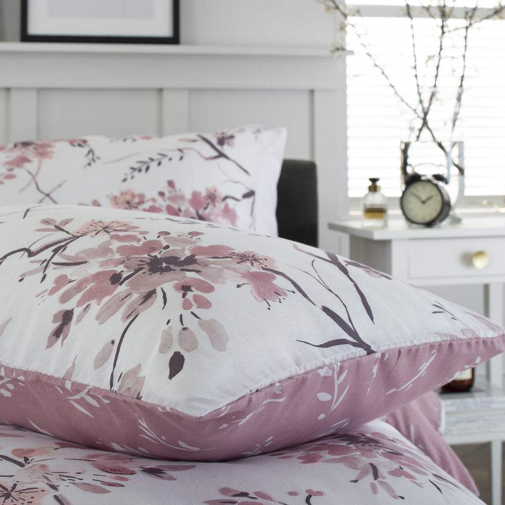 Deyongs Cherry Blossom Super King Size Pink Duvet Set Image 3