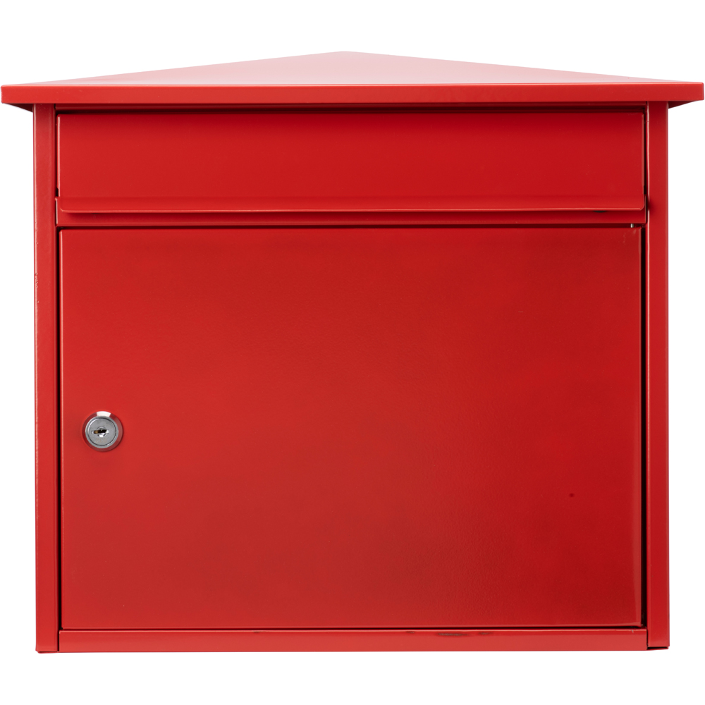 Burg-Wachter Red Mersey Wall Mounted Galvanised Steel Post Box - 39 x 34.7 x 20.6cm Image 1