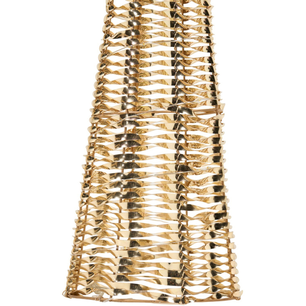Set of 2 LED Foil Cones Gold Image 6