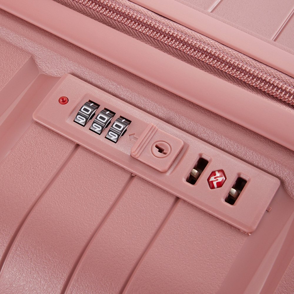 H&O Direct Set of 4 Rose Gold Travel Suitcase Set Image 5