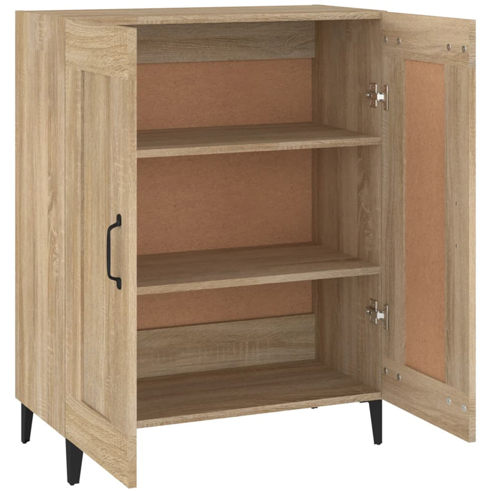 vidaXL 2 Door Sonoma Oak Sideboard with Metal Handles Image 7