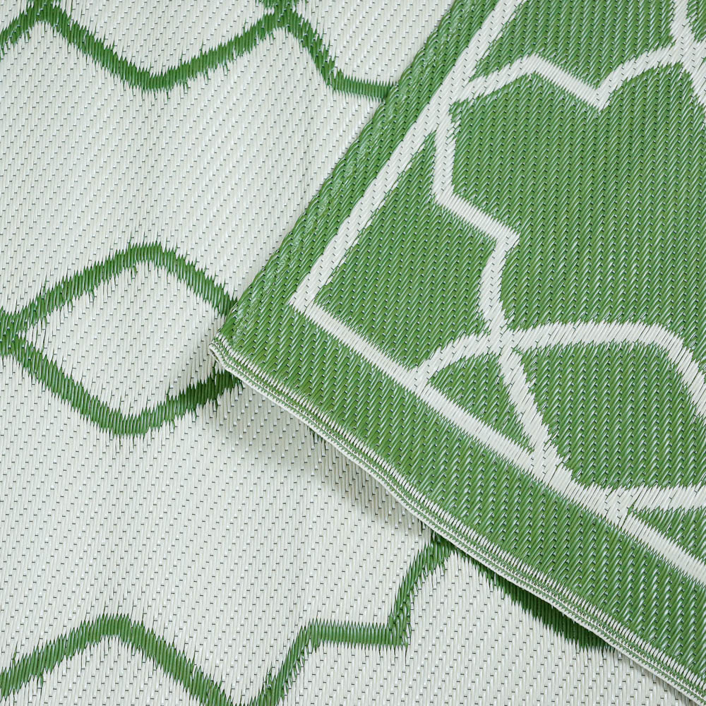 Streetwize Vintage Cream and White Reversible Outdoor Rug 120 x 180cm Image 4