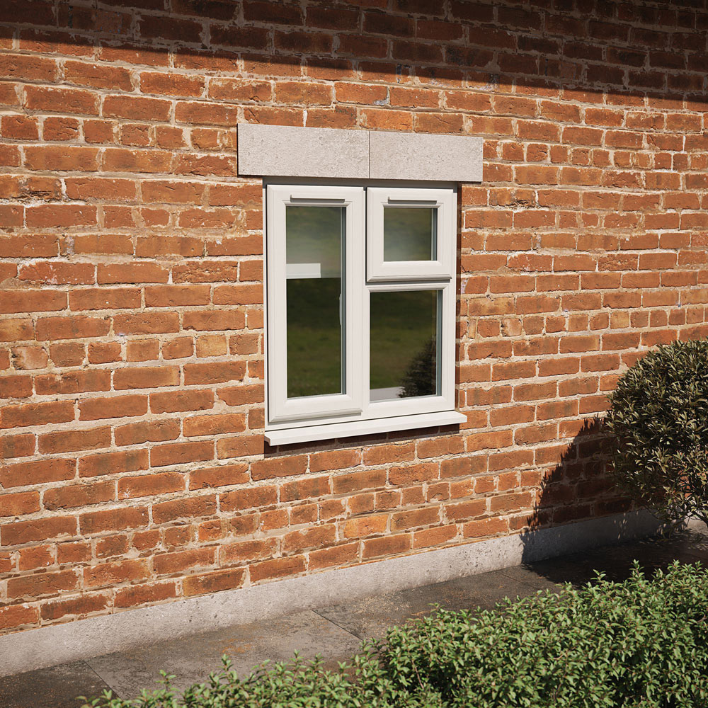 Crystal Agate and White LH Side Hung and Top Opener Clear Triple Glazed Window 905 x 965mm Image 2
