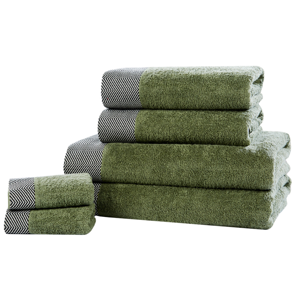 Rapport Home Tidal Green Cotton Hand Towel Image 1