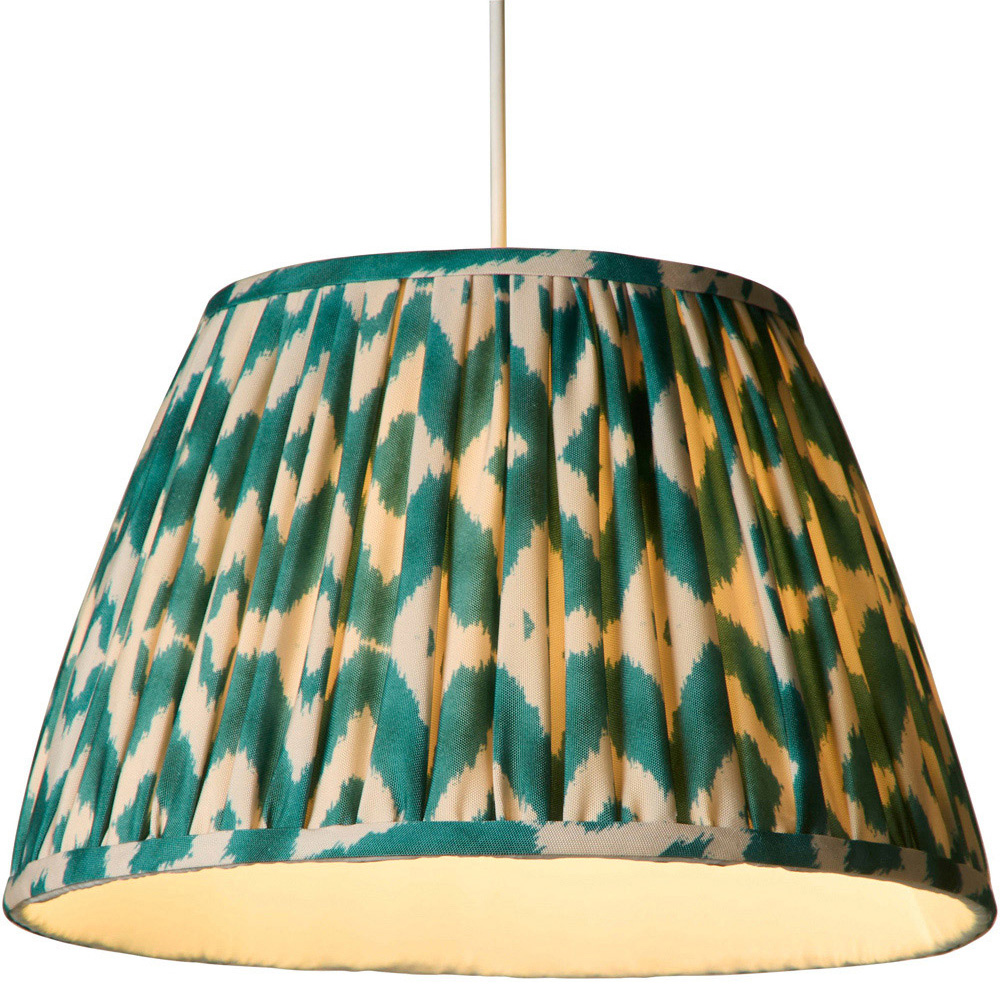 Lighting Collection Ikat Pleat Gathered Ceiling Lamp Shade Image 3