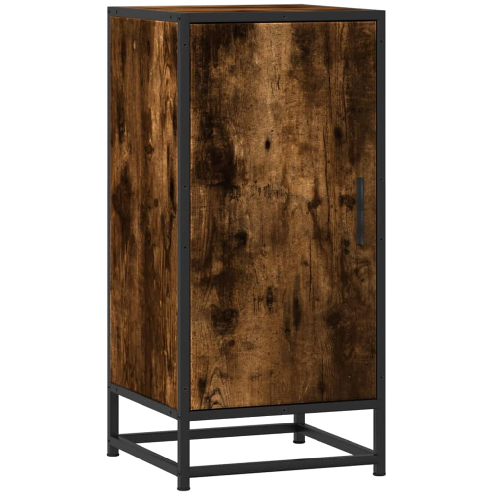 vidaXL Single Door Smoked Oak Compact Sideboard Image 2